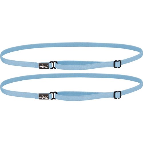 Hipsy Elastic & Adjustable Thin Running Fitness Headband Team Sport Colors Hair Band 2-Pack (Light Blue 2-pack)