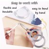 Flat Aluminum Wire Nose Wire for Mask Bendable Flat Wire for Crafts 5mm Metal Strips for DIY Jewelry Making Bezel Sculpting Armature 18Gauge 6.5Feet/Roll 2Rolls (5mm Wide, Silver, 2)