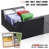 Yexiya 7 Pcs Deck Card Boxes, 1 Leather Deck Storage Box with 6 Plastic Deck Card Cases Playing Cards Box(Black, Gray)