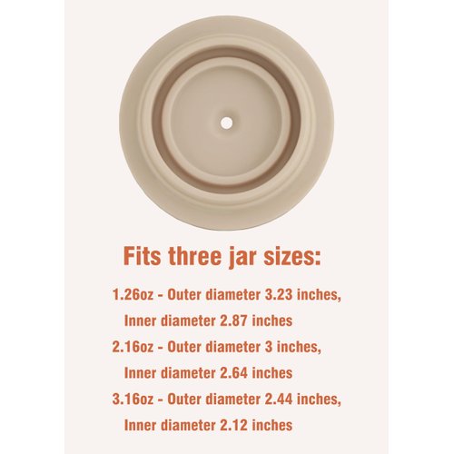 Lervont Natural Peanut Butter Stirrer Kit | Fits 16 - 26 OZ Jars | Includes Stainless Steel Bar & Spill-Resistant Silicone Lid | 10” Silicone Jar Spatula (BPA Free) | For Mixing Various Butter & Jam