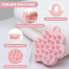 Silicone Massager Hair Brush,Integrated Silicone Design, Hair Scrubber with Soft Silicone Bristles for Shower, Dandruff Removal & Relax Scalp, Wet Dry Shampoo Brush Fit for Men, Women & Kids(Pink)