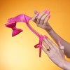 DANNI & TONI Semi Cured Gel Nail Strips (Hot Pink) Gel Nail Wraps Neon Pink Solid Color 28 Stickers