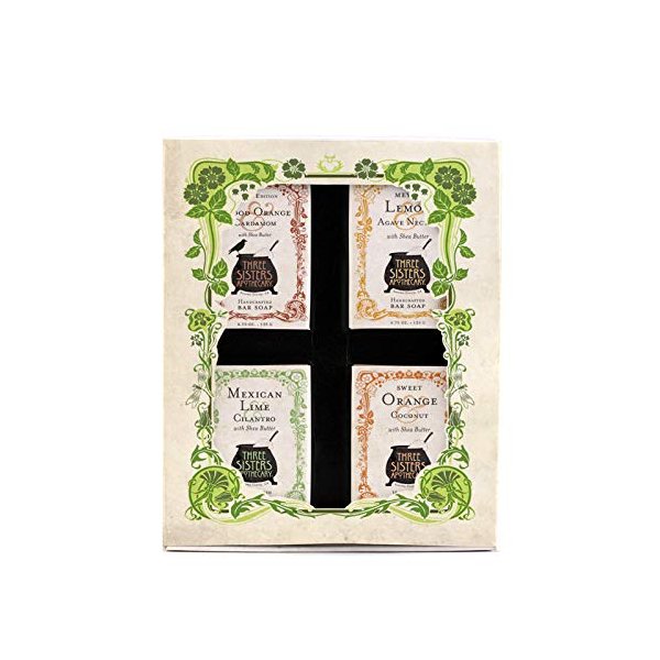 Three Sisters Apothecary Four Bar Soap Boxed Gift Set (Citrus)