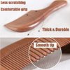 2 Pcs Hair Comb Set Wooden Wide Tooth Comb and Fine Tooth Comb for Women Men Kids, Anti-static Detangling Comb for Curly Fine Straight Wet Dry Hair, Natural Sandalwood Comb