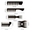 5 Pcs Styling Hair Comb Set, Hair Stylists Professional Styling Comb Wide Tooth Comb Tail Combs Double Side Pick Combs Professional Hair Comb Set for Men African American Accessories, Black, 5 Styles