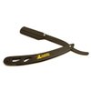 Classic Samurai CS-102 Matte Black Folding Straight Razor Shavette with 15 Astra Double Edge Razor Blades