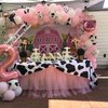 Cow Theme Balloon Arch Garland Kit, Pastel Pearl Pink Gold White Cow Print Latex Balloons Cowgirl First Rodeo Balloon Arch Kit for Girls 1st Rodeo Farm Birthday Baby Shower Party Decorations Supplies
