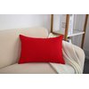 TangDepot Cotton Solid Throw Pillow Covers, 12" x 20" , Red