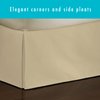 Fresh Ideas Poplin Tailored Bed Skirt Dust Ruffle, Cotton Blend Design, 14" Drop Length, Queen, Butter (FRE20114BUTT03)