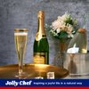 JOLLY CHEF 36 Count Plastic Champagne Flutes 4.5 oz Gold Rim Clear Disposable Toasting Glasses