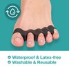 ZenToes Silicone Toe Spacers for Correct Toe Alignment, Bunion and Hammertoe Straighteners - 2 Pairs (Black)