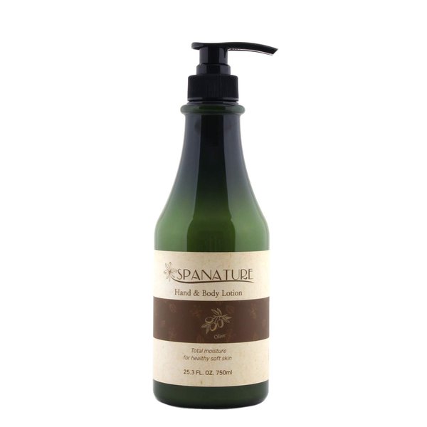 Spanature Olive Hand & Body Lotion - Daily Moisturizing Body Lotion for Moisturizing, Restoring and Nourishing the Skin- 750ml/25oz with Pump, Made in Korea