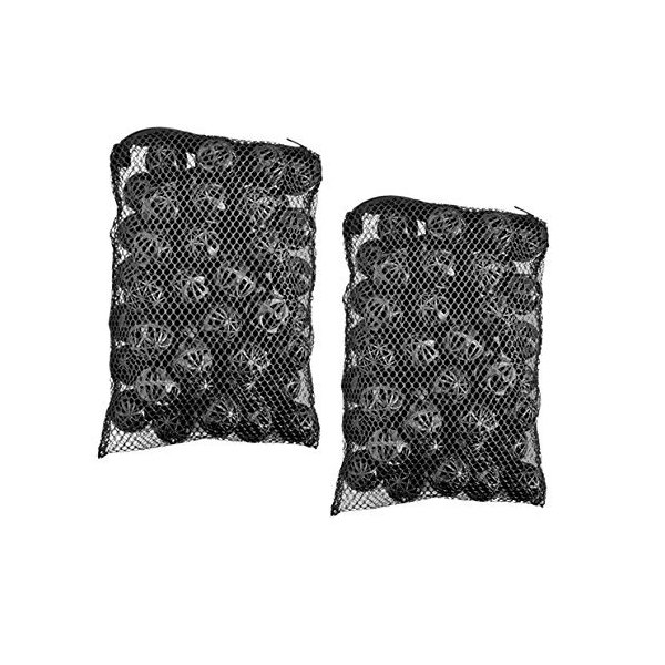 CNZ® 50pcs 1-inch Black Aquarium Fish Tank Filter Bio-balls Filtration Media, 2-pack …