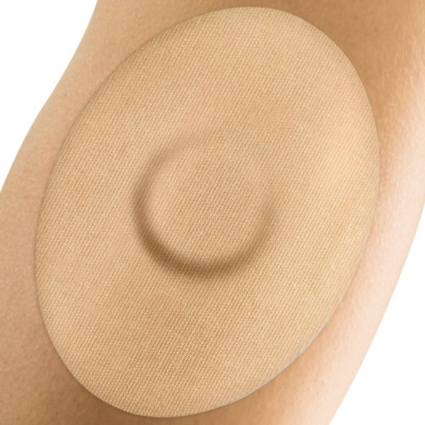 Fixic Freestyle Adhesive Patches 25 PCS – Good for Libre – Enlite – Guardian – Waterproof Adhesive Bandages – Libre Covers – Pre-Cut Back Paper – Long Fixation for Your Sensor! (Tan)