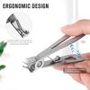FERYES Nail Cutter Toenail Clippers for Thick Nails with Metal Nail File - 15mm Wide Jaw Nail Clipper for Tough Fingernails - Stainless Steel Nail Trimmers Fingernail Clipper for Seniors, Men & Women…