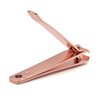PrettyClaw Nail Clippers Sharp Edge Fingernail and Toenail Clipper Cutter Thick Nail Tool for Manicure and Pedicure (Rose Gold, Straight Edge)