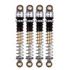 INJORA 43mm Aluminum Shocks Threaded Tele Shock Absorber Damper for 1/24 RC Crawler Car Axial SCX24 AXI90081 Deadbolt Micro Crawler(Grey)