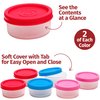 Condiment Containers with Lids- 6 pk. 1.3 oz.Salad Dressing to go Small Food Storage Containers- Sauce Cups Leak proof Reusable Plastic BPA free for Lunch Box Picnic Travel