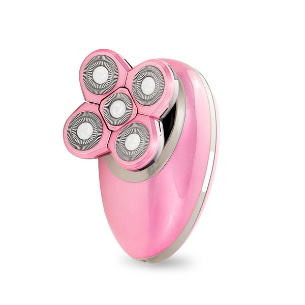 Pop Sonic Shaver for Women (Rose Gold) - 5 Head Women's Electric Shaver - 360 Degree Flawless Hair Remover for Women w/Battery, USB Charging Cord, & Cleaning Brush | Waterproof Trimmer for Women