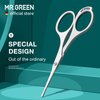 MR.GREEN Mustache Scissors Nose Hair Scissors Beard Trimmer Stainless Steel Ear Facial Hair Removal Tools With Rounded Tips Makeup tools