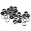 CRAFTMEMORE 1/4" Hole Size 100 Sets Gunmetal Black Metal Grommets Eyelets with Washers for Bead Cores, Clothes, Leather, Canvas (Gunmetal, 100 Pack)