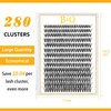 Lash Clusters 40D-D-9-16MIX 280 Clusters False Eyelash 20D 30D 40D Individual Lashes Cluster DIY Eyelash Extensions at Home (40D-D,9-16MIX)
