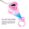 NXJ INFILILA Glue Rings, 300PCS Lash Glue Holder Rings for Eyelash Extension Supplies, Disposable Glue Rings for Eyelash Extensions, Heart Shaped Lash Glue Rings for Lash Supplies
