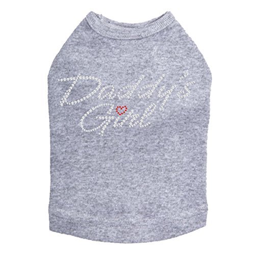 Daddy's Girl with Red Heart Dog Shirt 2XL Gray
