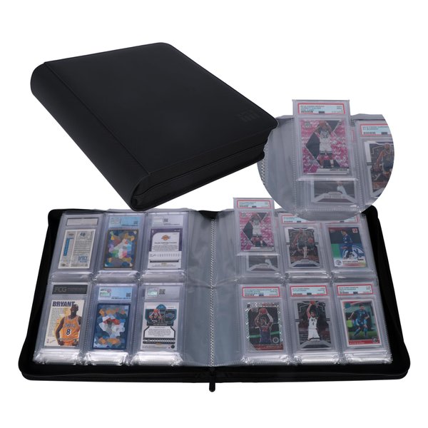 Rieton Graded Card Binder - Holds 72 PSA Slabs, 6 Pocket Slab Binder for PSA, CGC, CSG, FCG, FGS Slabs