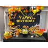 Newmemo Construction Cake Topper Vehicles Cake Decoration Set Truck Excavator Tower Crane Cupcake Topper Traffic and Road Sign Decor Happy Birthday Party Supplies Favors for Kids Boys-16pcs