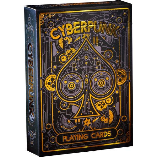 Cyberpunk Gold Playing Cards, Cardistry Decks, White Deck of Playing Cards for Kids & Adults, Cool Playing Cards with Card Game e-Book, Unique Playing Cards for Poker, Cyberpunk Cards