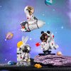 MEIEST Mini Astronaut Building Blocks Set,Creative Simulation Space Man Exploration Model Particle Construction Building Bricks Toy,Cute Home Decor,6+(Pen Container)