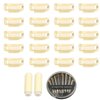 30pcs 9 Teeth Stainless Steel Snap Comb Wig Clips, Hair Extension Clips, Wig Accessories Clip with 30 Assorted Sewing Needles and 2 Rolls Thread (Beige)