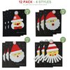 4E's Novelty DIY Christmas Card Making Kits (Makes 12) with Envelopes & All Supplies - for Kids & Adults Handmade Christmas Greeting Cards Craft, Christmas Crafts for Kids Ages 8-12