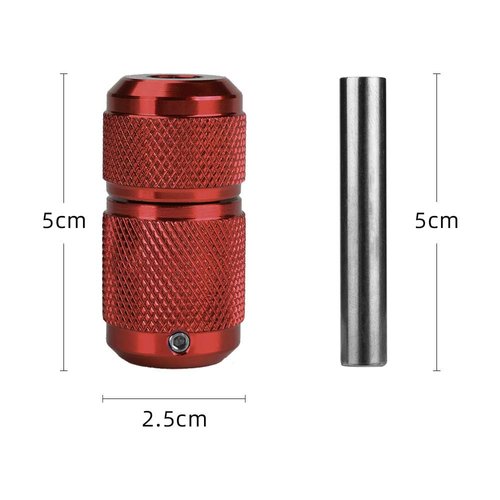 ATOMUS 25mm Tattoo Grips Tubes Self-lock Aluminum Alloy Tattoo Gun Grip Auto Self Locking Handle for Tattoo Machine Supply Body Art Tattoo Machine Parts Grips (Red)
