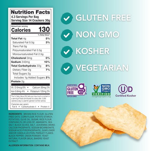 Milton’s Gluten Free Crackers Variety Bundle (Crispy Sea Salt, Multi-Grain, Everything) - Baked Crackers, Non-GMO Project Verified, Kosher, Whole Grain, Certified Gluten Free - 4.5 Oz Each, Pack of 3