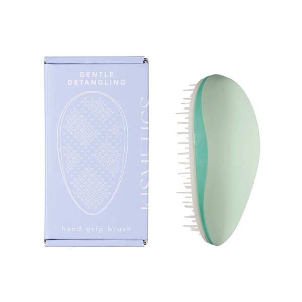 Hand Grip Brush, For Gentle Detangling, Detachable Brush Pad for Easy Cleaning, Non-Slip Hand Grip Design, Detangler Hairbrush for Wet or Dry Hair. Multi-Purpose Hand Grip Detangler (Aqua)