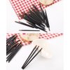 50 Pieces Lip Brushes, Pro Multifunctional Makeup Brush, Lipstick Gloss Wands Applicator Cosmetic Tool Kits, Black
