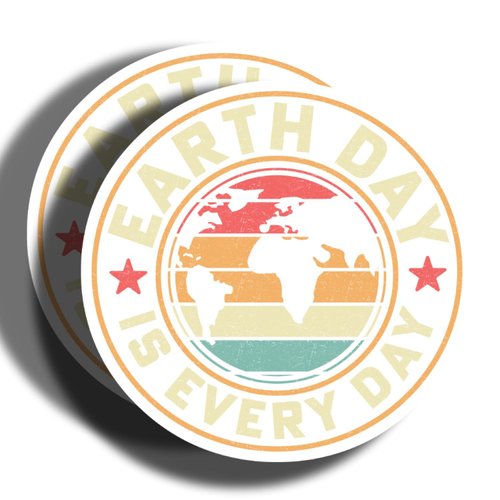 Earth Day Magnets - Eco-Friendly Home Decoration - Globe Design - Inspirational Magnets - Environmental Awareness Magnets - Set of 2-2 Pack - 5" On Longest Side - Made in USA - PLDFMAG3753