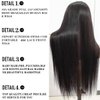 ESIWONHAIR Straight 4x4 Lace Front Wigs for Black Women Glueless Human Hair Brazilian Virgin HD Transparent Silky Straight Lace Closure Wigs Pre-Plucked with Baby Hair (16Inch, Natural Color)
