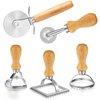 Artpico Pasta Molds & Stamps (Set of 5) Manual Pasta Makers Ravioli Maker Roller Wheel for Dumplings Lasagna Pierogi Round Heart Ravioli Cutters Lace Grain Fresh Pasta Press ravioli ausstecher herz