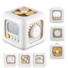 JWISLAND 6 in 1 Busy Cube Toys for 1 Year Old Boy, Busy Learners Activity Cube for Toddlers 1-3, Car Travel Sensory Toys for Fine Motor Skills, Birthday Gift for Boys and Girls