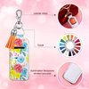 Jetec Sublimation Lipstick Holder Set Include 15 Pieces Blank Lipstick Keychain Holder 15 Pieces Colorful Keychain Tassels 15 Pieces Swivel Snap Hooks and 15 Pieces Jump Rings for Lipstick, Lip Balm