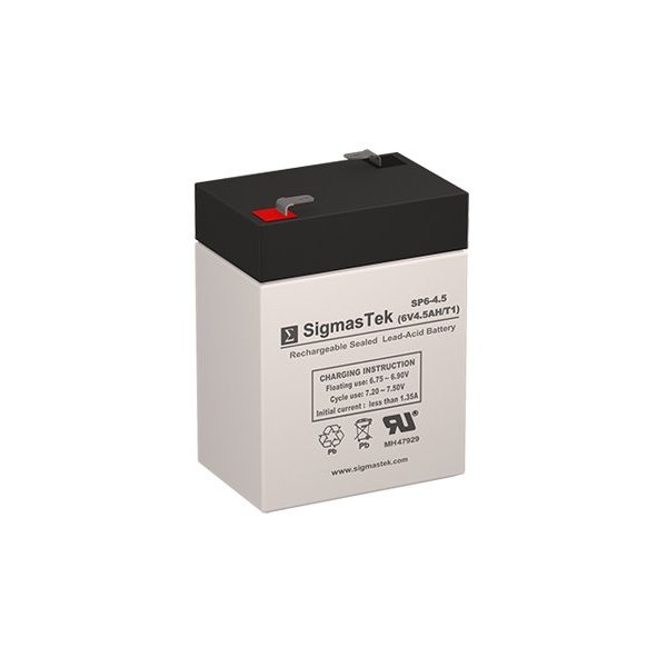 DJW6-4.5 6 Volt 4.5 AmpH SLA Replacement Battery with F1 Terminal