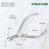 NGHIA Cuticle Nipper - D-09 JAW 14 | Stainless Steel | Durable and Sharp | Ergonomic Design | Grey Plated | Ideal for Salons and Home Use