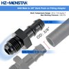 HZ-MONSTAR 6AN Male Flare to 3/8“ Hose Barb Straight Fitting Adapter, Aluminum Black Straight Swivel Hose Fitting Fuel Line Adapter on Barbed Pipe Connector Work for Fitting Fuel Line