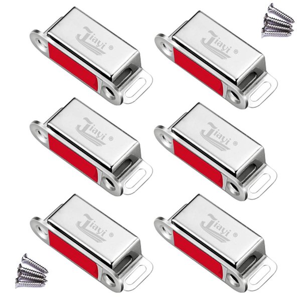Kitchen Cabinet Magnetic Catch Jiayi 6 Pack Magnetic Door Catch Stainless Steel Drawer Magnet for Cabinet Door Catch Cupboard Magnetic Closures for Cabinet Magnetic Latches Cabinet Closer
