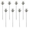 RR-RUOSHUI 8 PCS bees cocktail Reusable picks，Stainless Steel Cocktail Picks for Appetizers Olives Brandied Cherries Skewers