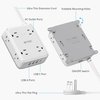 Surge Protector Power Strip with USB, TROND Ultra Thin Flat Plug 15ft Extension Cord 1625W, 3 USB A & 1 USB C, 8AC Outlets 1440J Surge Protection Wall Mount for Home Office Dorm Room Essentials, White