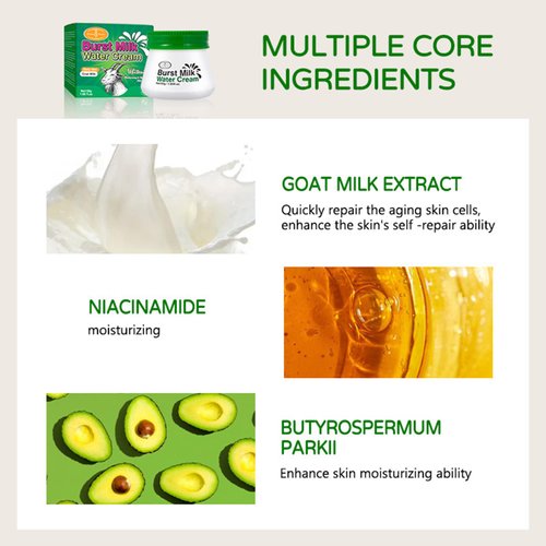 AICHUN BEAUTY Burst Milk Water Cream Baby Skin Goat Milk Moisturizing Lotion Emulsion Effect Gluten Free 50g 1.69fl.oz